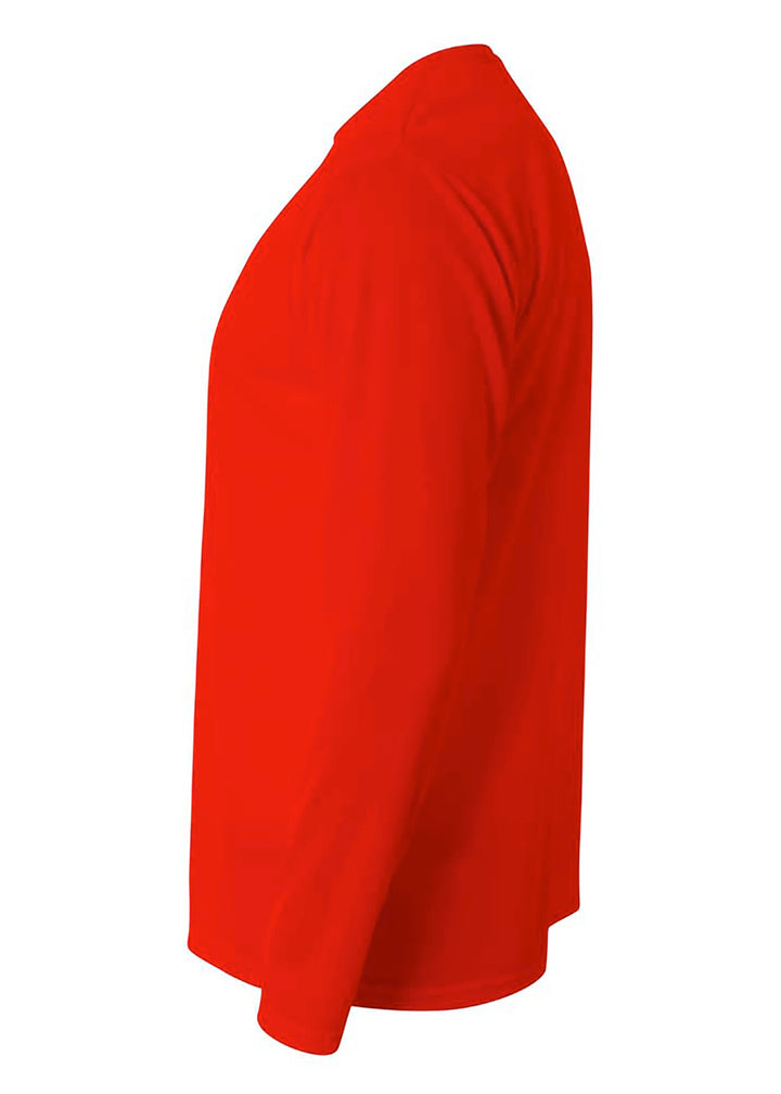 A4 Mens Long Sleeve Birds-Eye Mesh Crew A4
