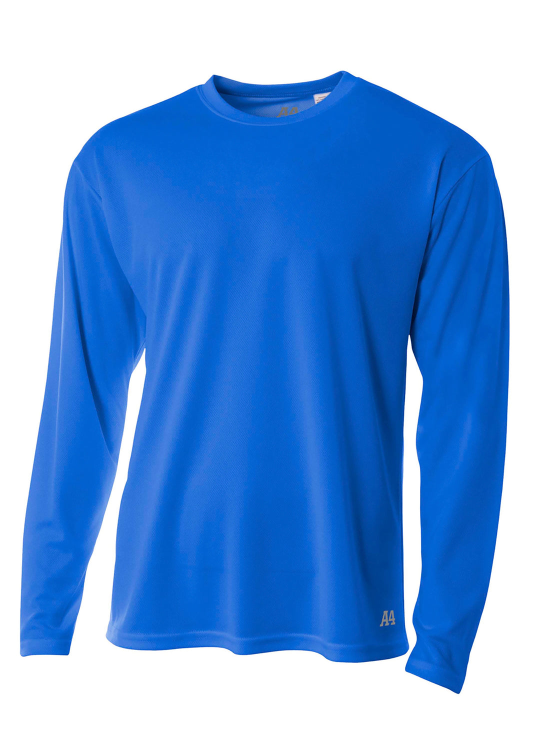 A4 Mens Long Sleeve Birds-Eye Mesh Crew A4