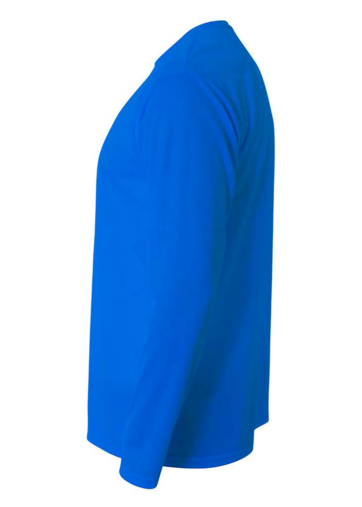 A4 Mens Long Sleeve Birds-Eye Mesh Crew A4