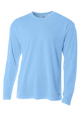 A4 Mens Long Sleeve Birds-Eye Mesh Crew A4