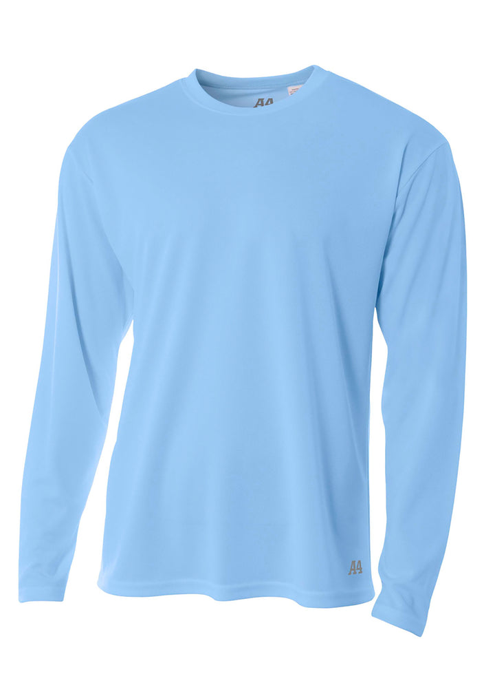 A4 Mens Long Sleeve Birds-Eye Mesh Crew A4