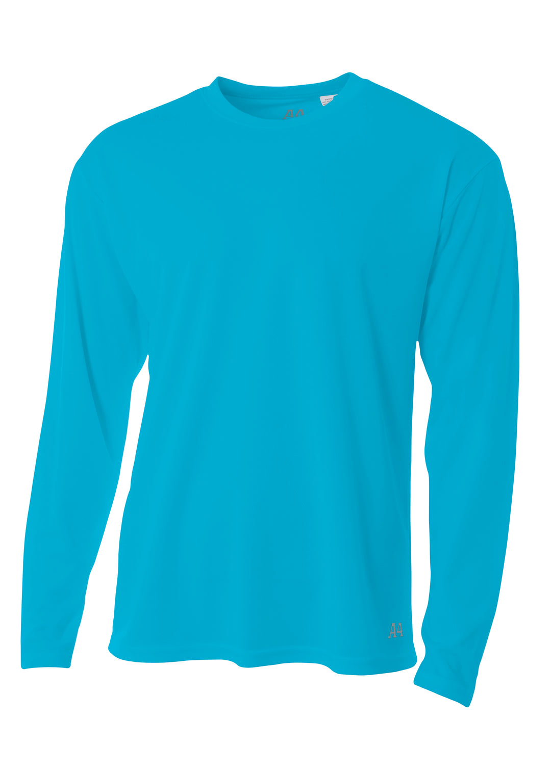 A4 Mens Long Sleeve Birds-Eye Mesh Crew A4