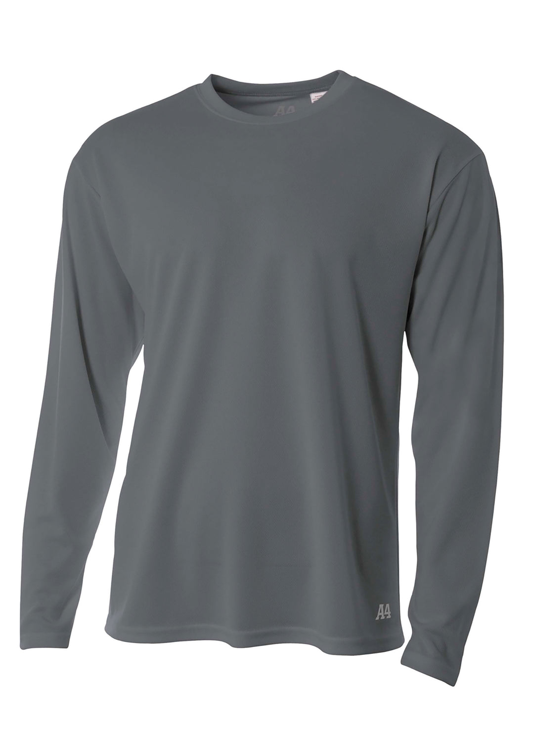 A4 Mens Long Sleeve Birds-Eye Mesh Crew A4