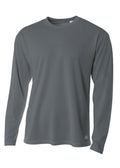 A4 Mens Long Sleeve Birds-Eye Mesh Crew A4