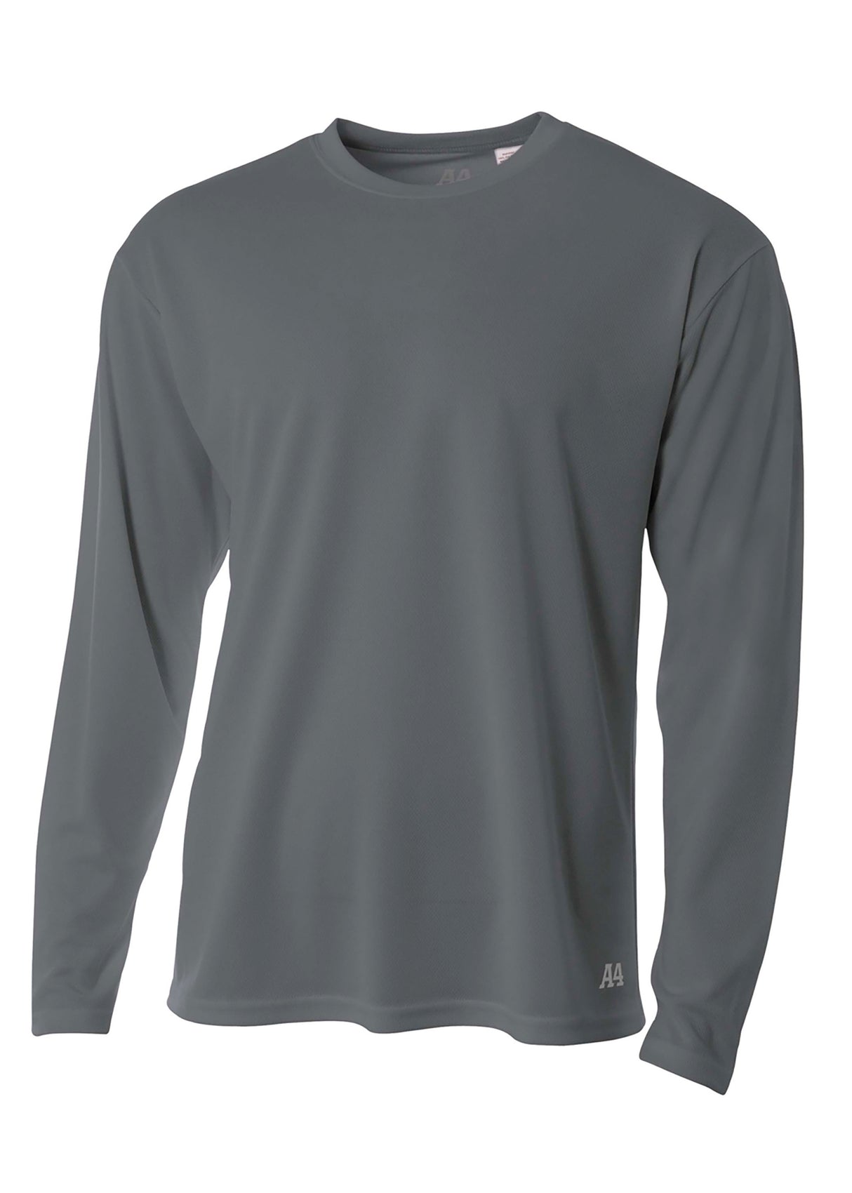 A4 Mens Long Sleeve Birds-Eye Mesh Crew A4