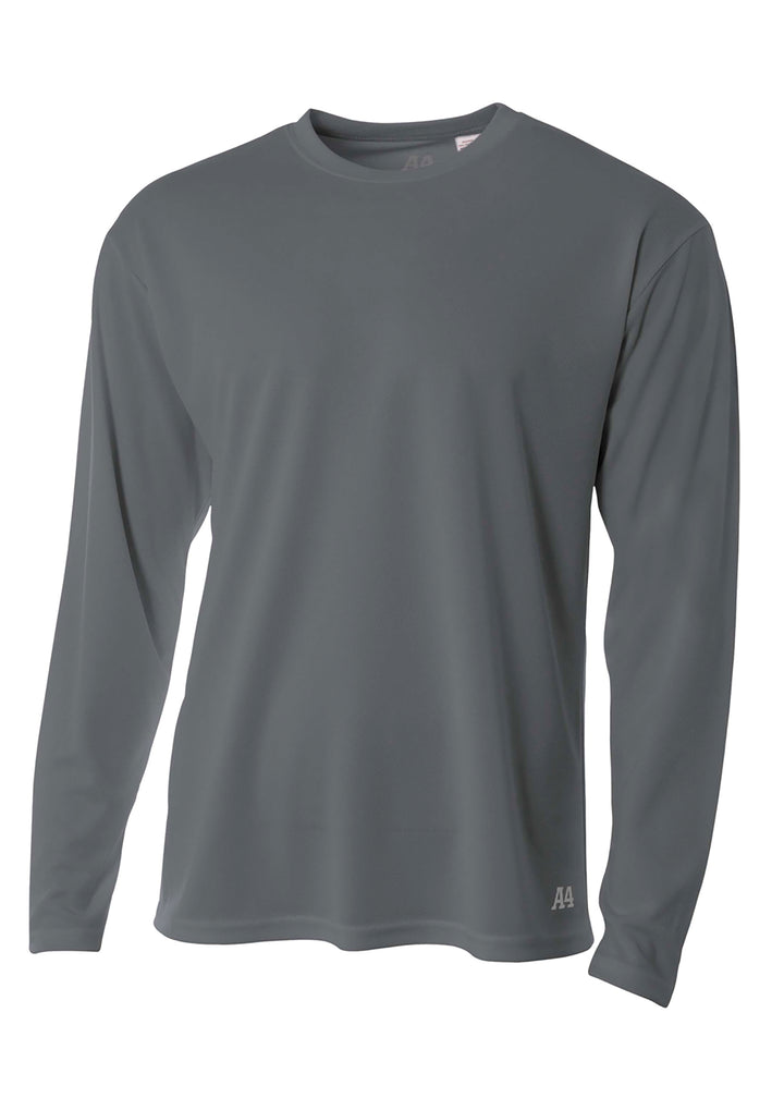 A4 Mens Long Sleeve Birds-Eye Mesh Crew A4
