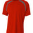 A4 Mens Spartan Short Sleeve Color Block Crew A4