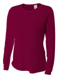 A4 Women's Long Sleeve Cooling Performance Crew