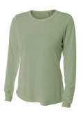 A4 Women's Long Sleeve Cooling Performance Crew