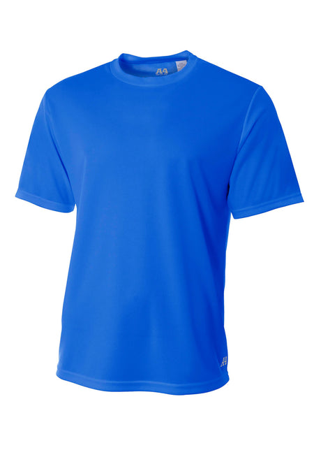 A4 Mens Short Sleeve Birds-Eye Mesh Crew A4