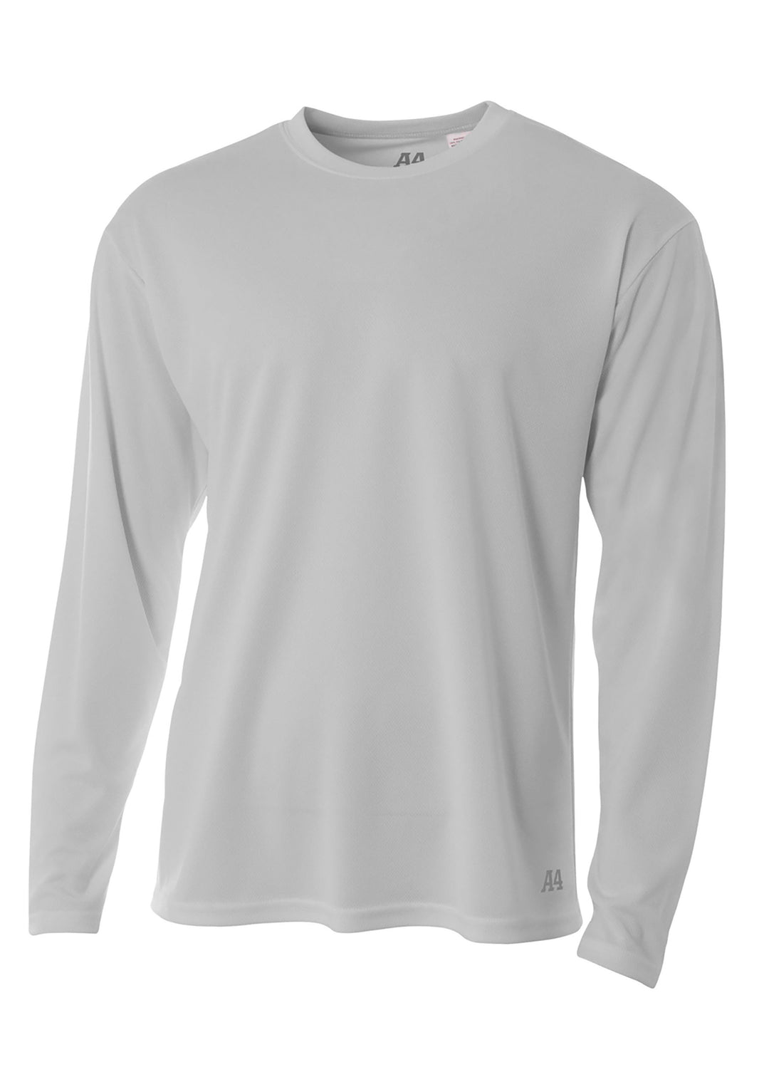 A4 Mens Long Sleeve Birds-Eye Mesh Crew A4