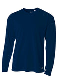 A4 Mens Long Sleeve Birds-Eye Mesh Crew A4