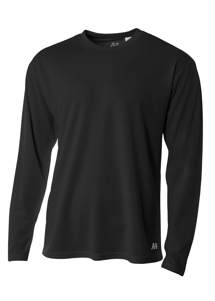 A4 Mens Long Sleeve Birds-Eye Mesh Crew A4