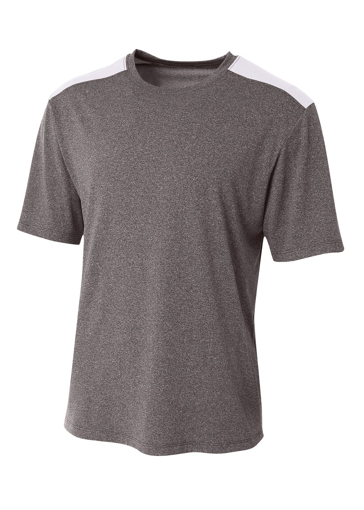 A4 Mens Tourney Heather Short Sleeve Color Block A4