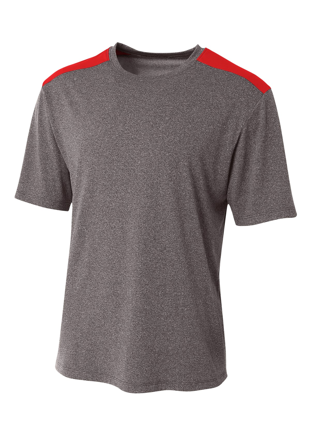 A4 Mens Tourney Heather Short Sleeve Color Block A4