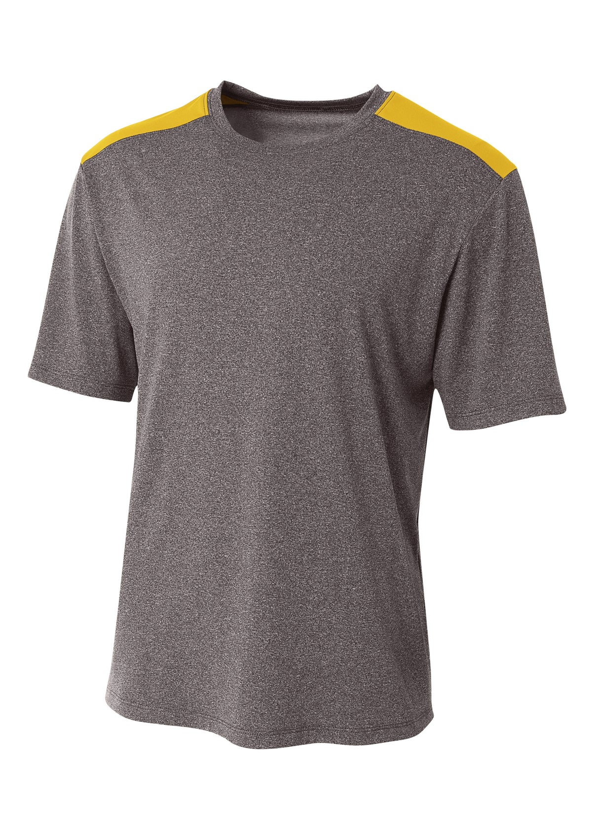 A4 Mens Tourney Heather Short Sleeve Color Block A4