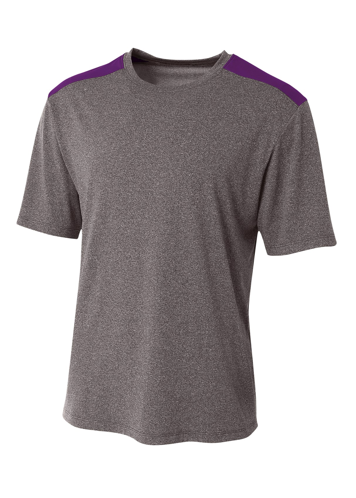 A4 Mens Tourney Heather Short Sleeve Color Block A4