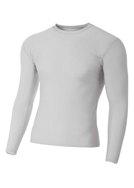 A4 Mens Long Sleeve Compression Crew A4