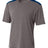 A4 Mens Tourney Heather Short Sleeve Color Block A4