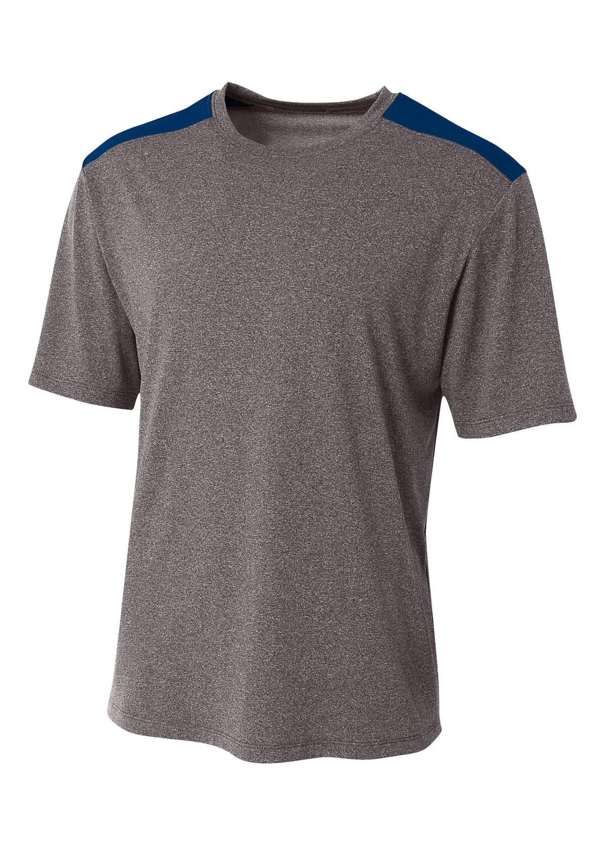 A4 Mens Tourney Heather Short Sleeve Color Block A4