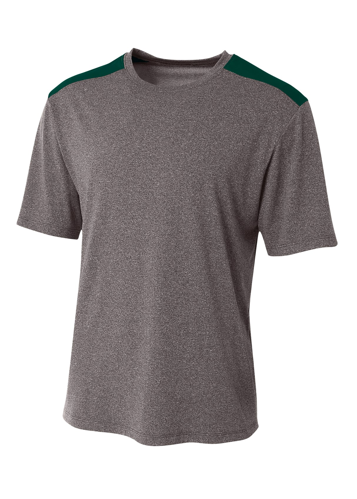 A4 Mens Tourney Heather Short Sleeve Color Block A4