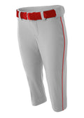 A4 Women's Softball Pants with Piping A4