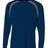 A4 Mens Spartan Long Sleeve Color Block Crew A4