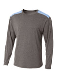 A4 Mens Tourney Heather Long Sleeve Tee A4