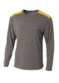 A4 Mens Tourney Heather Long Sleeve Tee A4