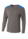 A4 Mens Tourney Heather Long Sleeve Tee A4