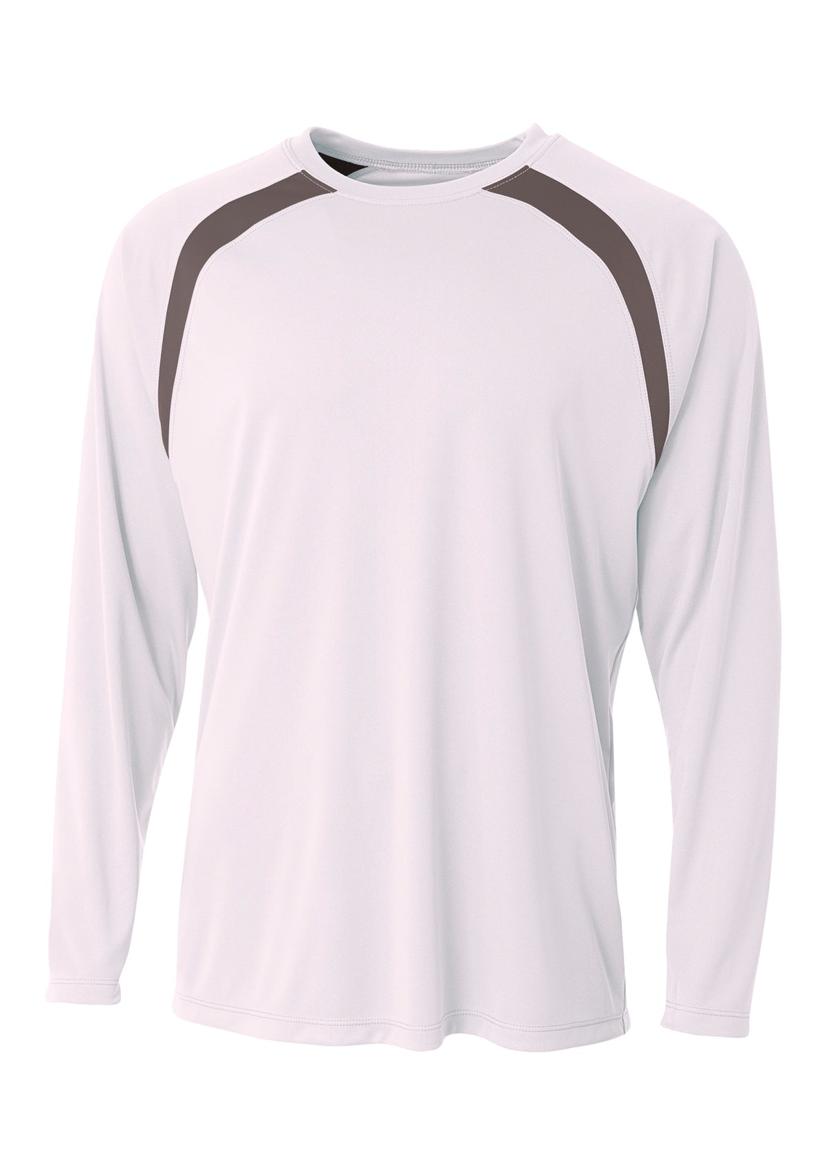 A4 Mens Spartan Long Sleeve Color Block Crew A4