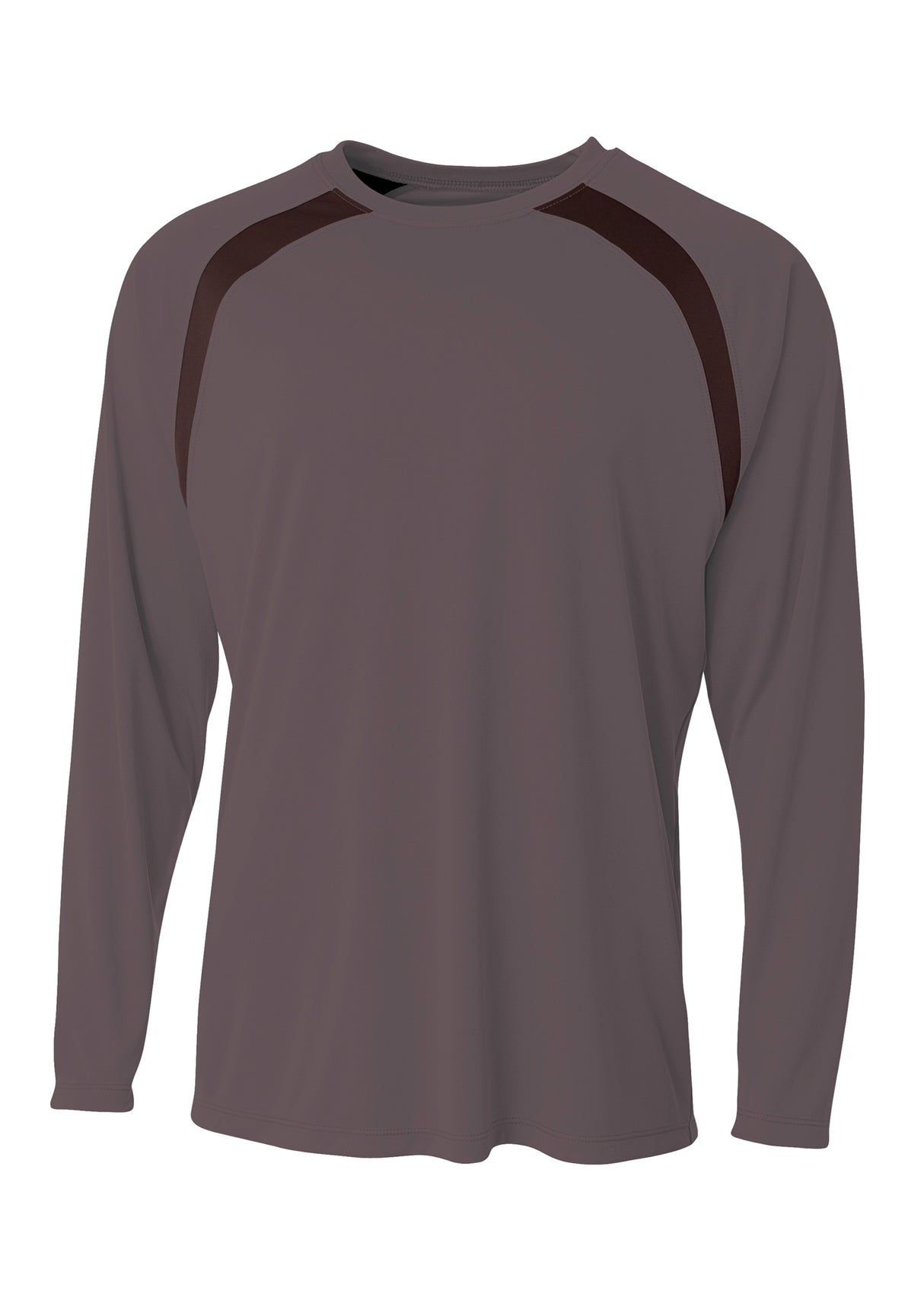 A4 Mens Spartan Long Sleeve Color Block Crew A4
