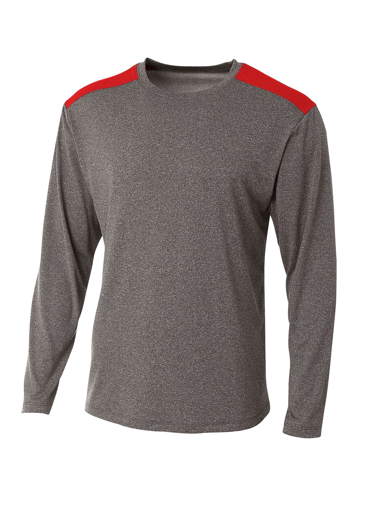 A4 Mens Tourney Heather Long Sleeve Tee A4