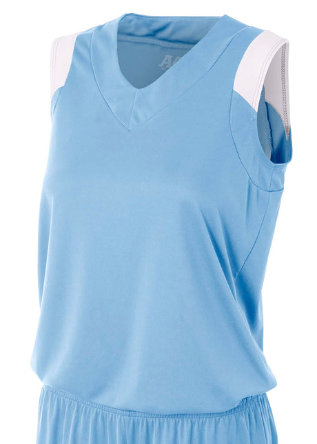 A4 Womens Moisture Management V-Neck Muscle A4
