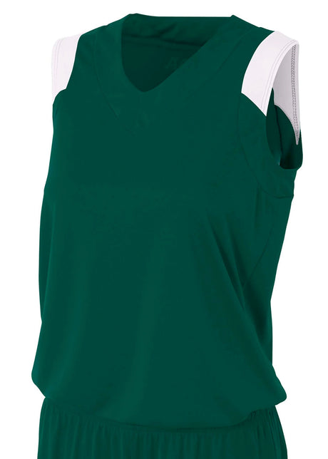 A4 Womens Moisture Management V-Neck Muscle A4