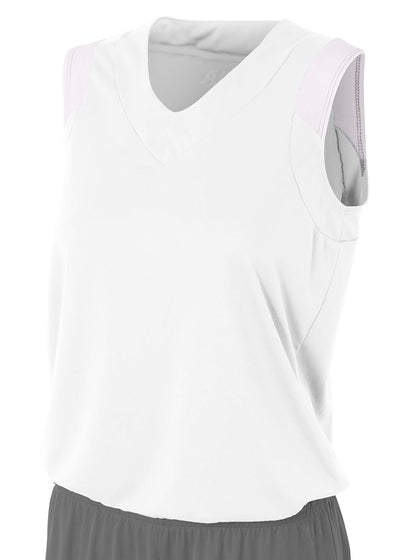 A4 Womens Moisture Management V-Neck Muscle