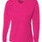 A4 Womens Long Sleeve V-Neck Bird's Eye Mesh Tee A4