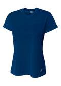 A4 Womens Short Sleeve V-Neck Bird's Eye Mesh Tee A4