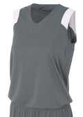 A4 Womens Moisture Management V-Neck Muscle A4