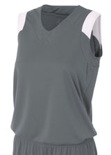 A4 Womens Moisture Management V-Neck Muscle A4