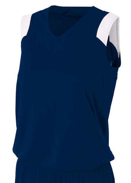 A4 Womens Moisture Management V-Neck Muscle A4