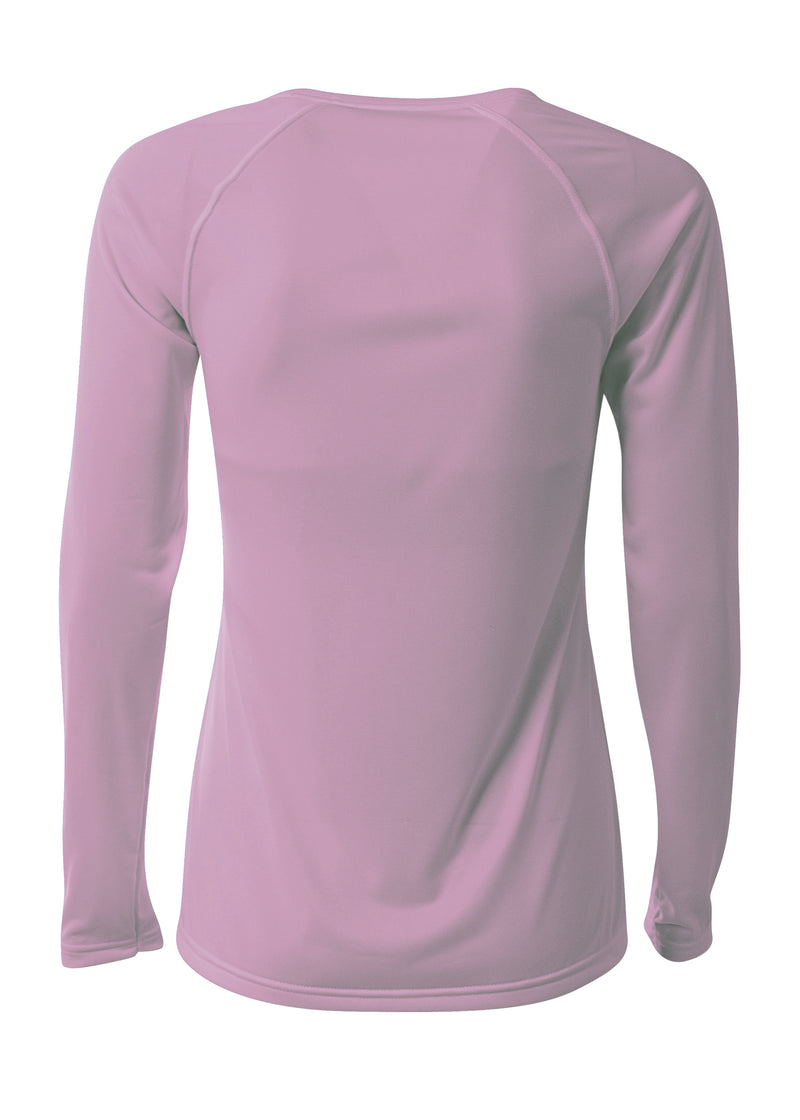A4 Womens SureColor Long Sleeve Cationic Tee