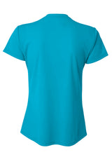 A4 Womens Short Sleeve V-Neck Bird's Eye Mesh Tee A4