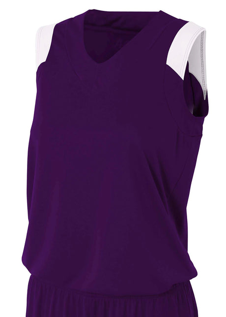 A4 Womens Moisture Management V-Neck Muscle A4