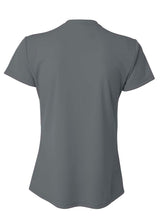 A4 Womens Short Sleeve V-Neck Bird's Eye Mesh Tee A4