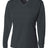 A4 Womens Long Sleeve V-Neck Bird's Eye Mesh Tee A4