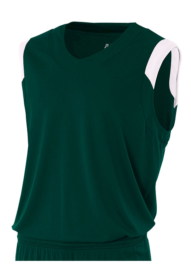 A4 Youth Moisture Management V-Neck Muscle