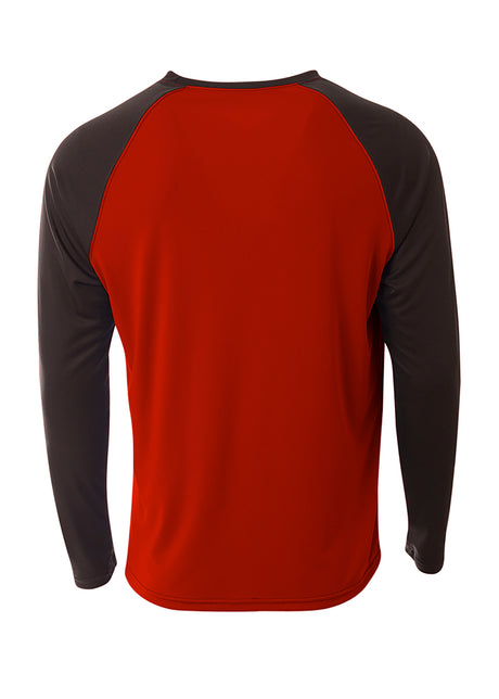 A4 Mens Long Sleeve Strike Raglan Tee A4