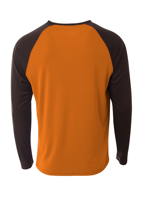 A4 Mens Long Sleeve Strike Raglan Tee A4