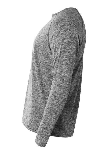 A4 Mens Long Sleeve Raglan Space Dye A4